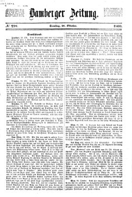 Bamberger Zeitung Sonntag 28. Oktober 1860