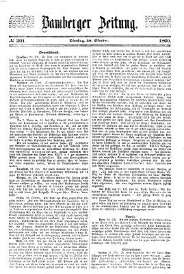 Bamberger Zeitung Dienstag 30. Oktober 1860