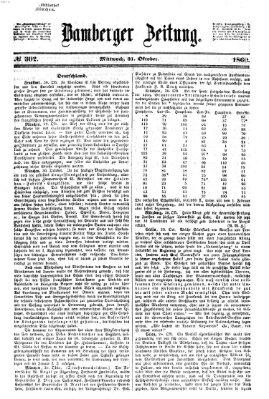 Bamberger Zeitung Mittwoch 31. Oktober 1860