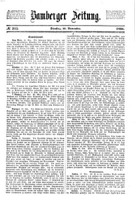 Bamberger Zeitung Dienstag 13. November 1860