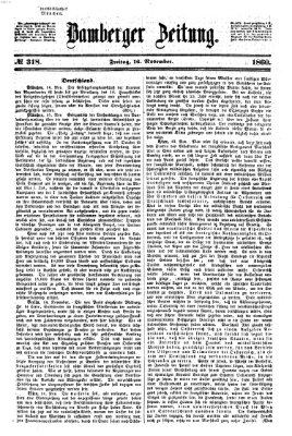 Bamberger Zeitung Freitag 16. November 1860