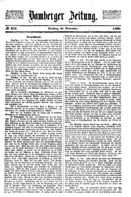 Bamberger Zeitung Dienstag 20. November 1860