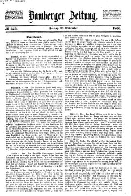 Bamberger Zeitung Freitag 23. November 1860