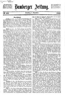 Bamberger Zeitung Samstag 1. Dezember 1860