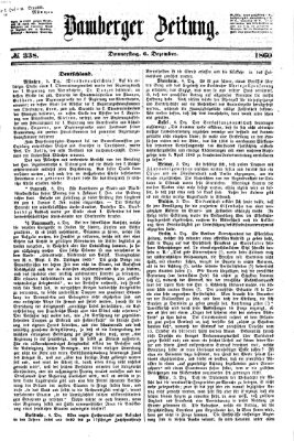 Bamberger Zeitung Donnerstag 6. Dezember 1860