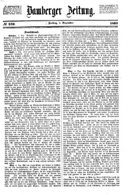 Bamberger Zeitung Freitag 7. Dezember 1860