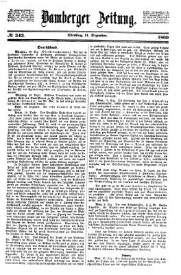 Bamberger Zeitung Dienstag 11. Dezember 1860