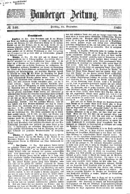 Bamberger Zeitung Freitag 14. Dezember 1860