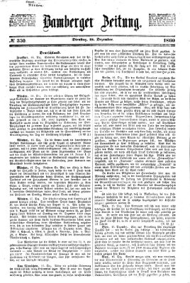 Bamberger Zeitung Dienstag 18. Dezember 1860