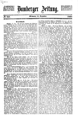 Bamberger Zeitung Mittwoch 19. Dezember 1860