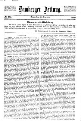 Bamberger Zeitung Donnerstag 20. Dezember 1860