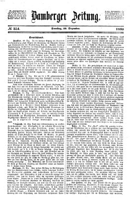 Bamberger Zeitung Samstag 22. Dezember 1860