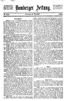 Bamberger Zeitung Sonntag 23. Dezember 1860