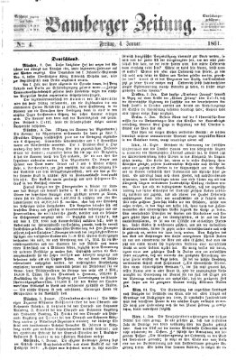 Bamberger Zeitung Freitag 4. Januar 1861