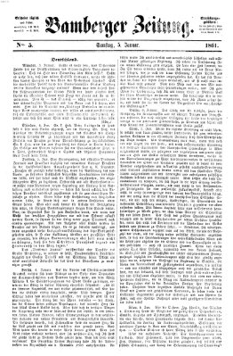 Bamberger Zeitung Samstag 5. Januar 1861