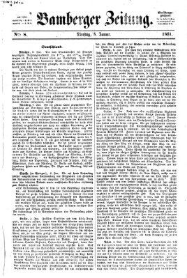 Bamberger Zeitung Dienstag 8. Januar 1861