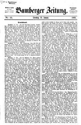 Bamberger Zeitung Dienstag 15. Januar 1861