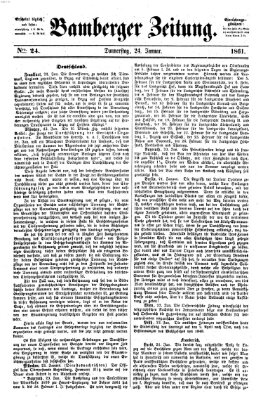 Bamberger Zeitung Donnerstag 24. Januar 1861