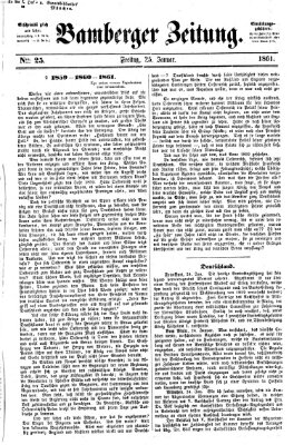 Bamberger Zeitung Samstag 26. Januar 1861