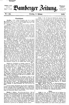 Bamberger Zeitung Sonntag 3. Februar 1861