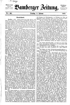 Bamberger Zeitung Dienstag 5. Februar 1861