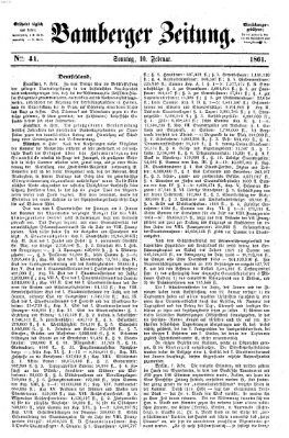 Bamberger Zeitung Sonntag 10. Februar 1861