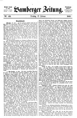 Bamberger Zeitung Dienstag 12. Februar 1861