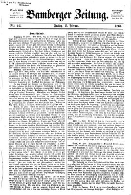 Bamberger Zeitung Freitag 15. Februar 1861