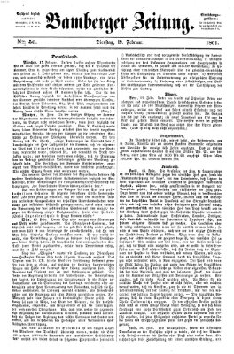 Bamberger Zeitung Dienstag 19. Februar 1861