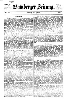 Bamberger Zeitung Sonntag 24. Februar 1861