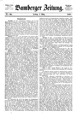 Bamberger Zeitung Freitag 1. März 1861