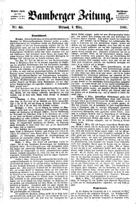 Bamberger Zeitung Mittwoch 6. März 1861