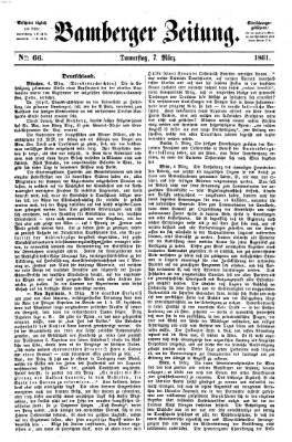 Bamberger Zeitung Donnerstag 7. März 1861