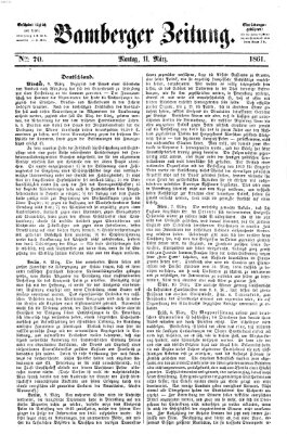 Bamberger Zeitung Montag 11. März 1861