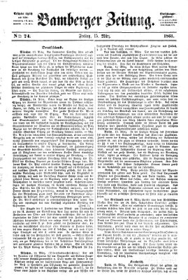 Bamberger Zeitung Freitag 15. März 1861