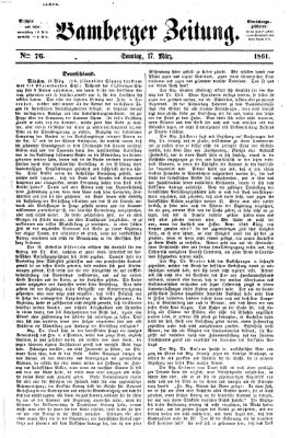 Bamberger Zeitung Sonntag 17. März 1861