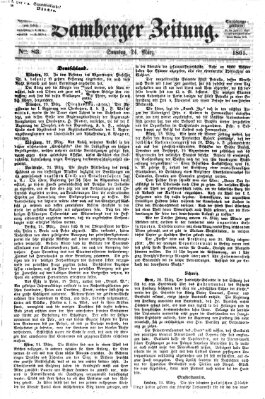 Bamberger Zeitung Sonntag 24. März 1861