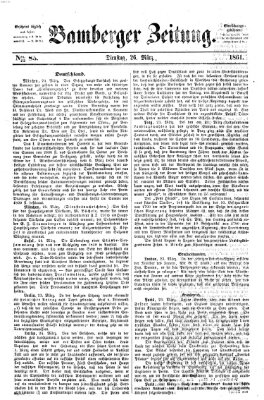 Bamberger Zeitung Dienstag 26. März 1861