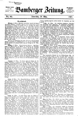 Bamberger Zeitung Donnerstag 28. März 1861