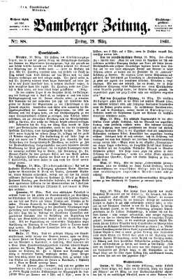 Bamberger Zeitung Freitag 29. März 1861