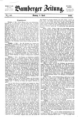 Bamberger Zeitung Montag 8. April 1861