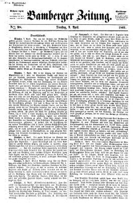 Bamberger Zeitung Dienstag 9. April 1861