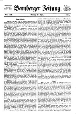 Bamberger Zeitung Montag 15. April 1861