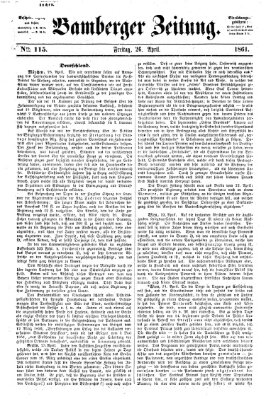 Bamberger Zeitung Freitag 26. April 1861