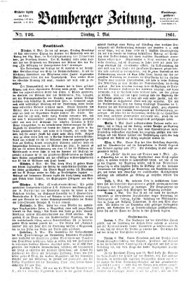 Bamberger Zeitung Dienstag 7. Mai 1861