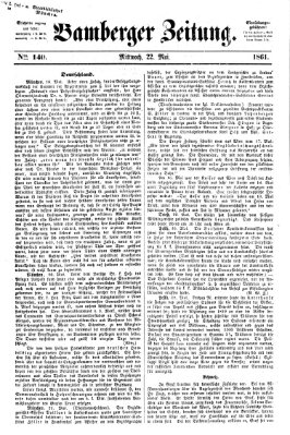 Bamberger Zeitung Mittwoch 22. Mai 1861