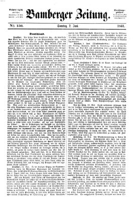 Bamberger Zeitung Sonntag 2. Juni 1861