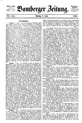 Bamberger Zeitung Montag 3. Juni 1861