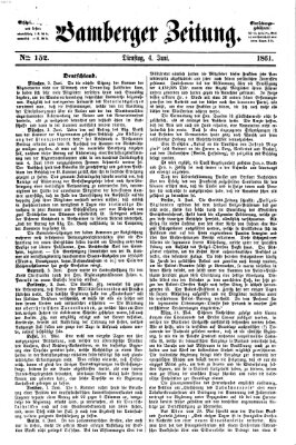 Bamberger Zeitung Dienstag 4. Juni 1861