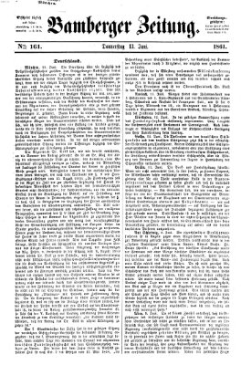 Bamberger Zeitung Donnerstag 13. Juni 1861